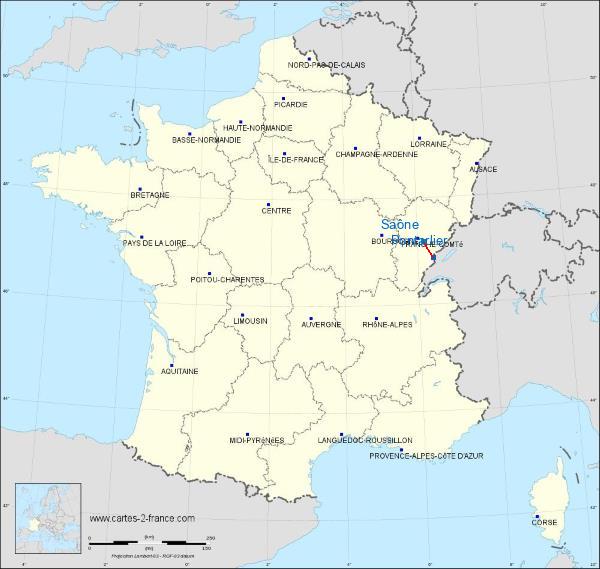 Distance Pontarlier Besançon – La Vèze Aerodrome sur la carte de France